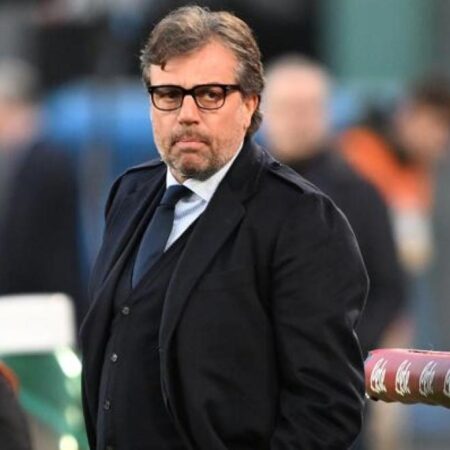 Giuntoli: «Hablamos con el equipo tras el inaceptable partido. Thiago Motta sigue firme»