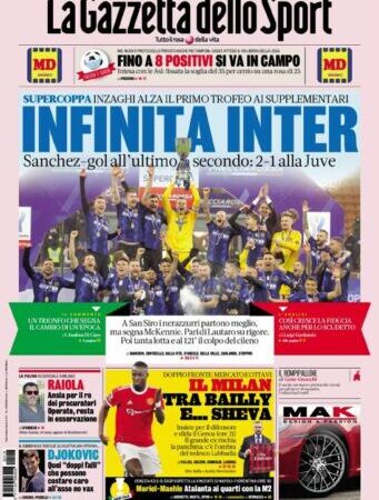 Apertura de La Gazzetta dello Sport sobre la victoria de la Juventus: «La Juve se recupera»