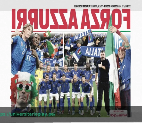FORZA AZZURRI: Póster Especial en Quioscos por el Partido Bosnia-Italia