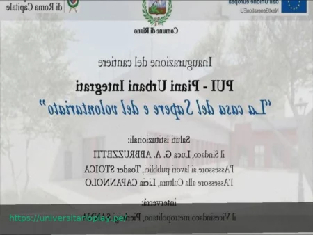 Inaugurazione Cantiere: Nasce la «Casa del Sapere e del Volontariato» a Riano (Versione Italiana)