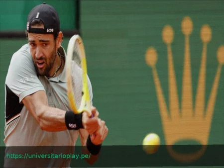 Berrettini y la frase que divirtió a Montecarlo: «Mi saque es como el de mi padre». ¡Y lo dijo frente a su progenitor!