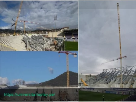 Grúa Gigante en el Estadio Artemio Franchi: Preocupación por Obras en la Curva Fiesole