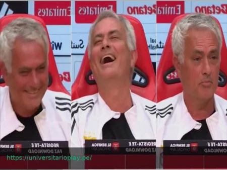 José Mourinho, divertido por una ocurrencia de un periodista del Benfica
