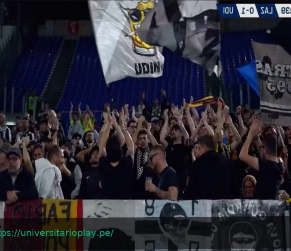 I tifosi dell’Udinese celebrano il gemellaggio con la Roma all’Olimpico contro la Lazio: il dettaglio non passa inosservato