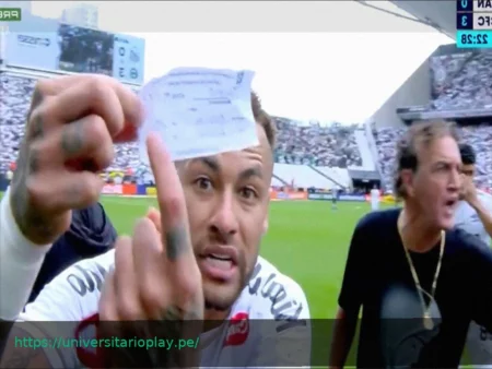 Neymar reacciona viralmente tras ser sustituido «por error» con el Santos